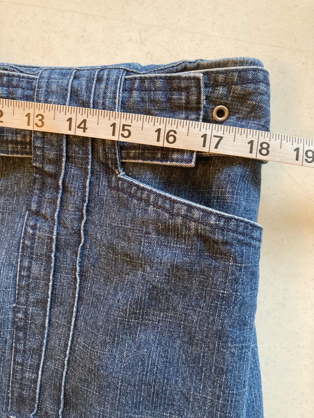 Carolina Blues Denim Mini Skirt with Belt - Picture 7 of 8